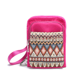 Women National Canvas Shoulder Bag Bohemian Card Holder Mini Sling Crossbody